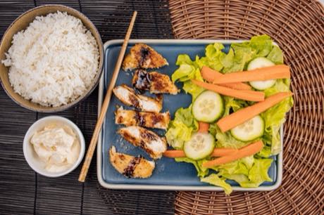 Katsu chicken, made with lettuce from your box
